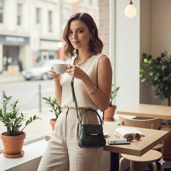 NWT Sancia The Merida Mini Bag in Green - Picture 1 of 13